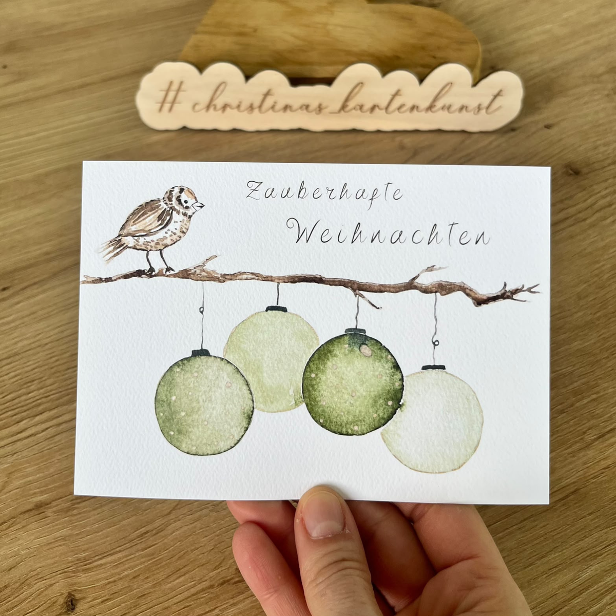 Grußkarte Zauberhafte Weihnachten von Christinas Kartenkunst