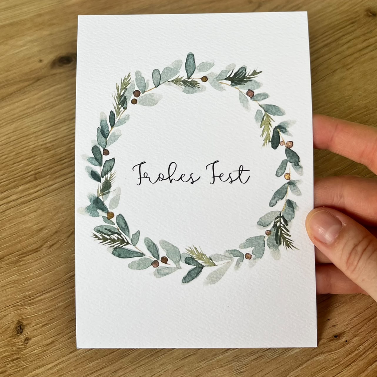 Grußkarte Frohes Fest von Christinas Kartenkunst