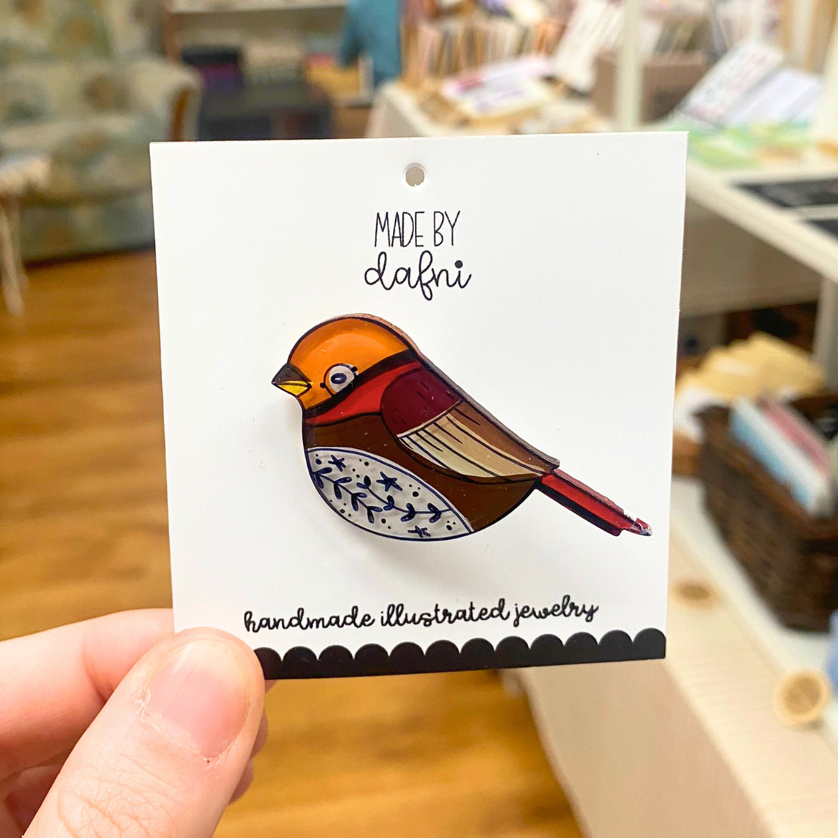 Brosche Vogel von madebydafni