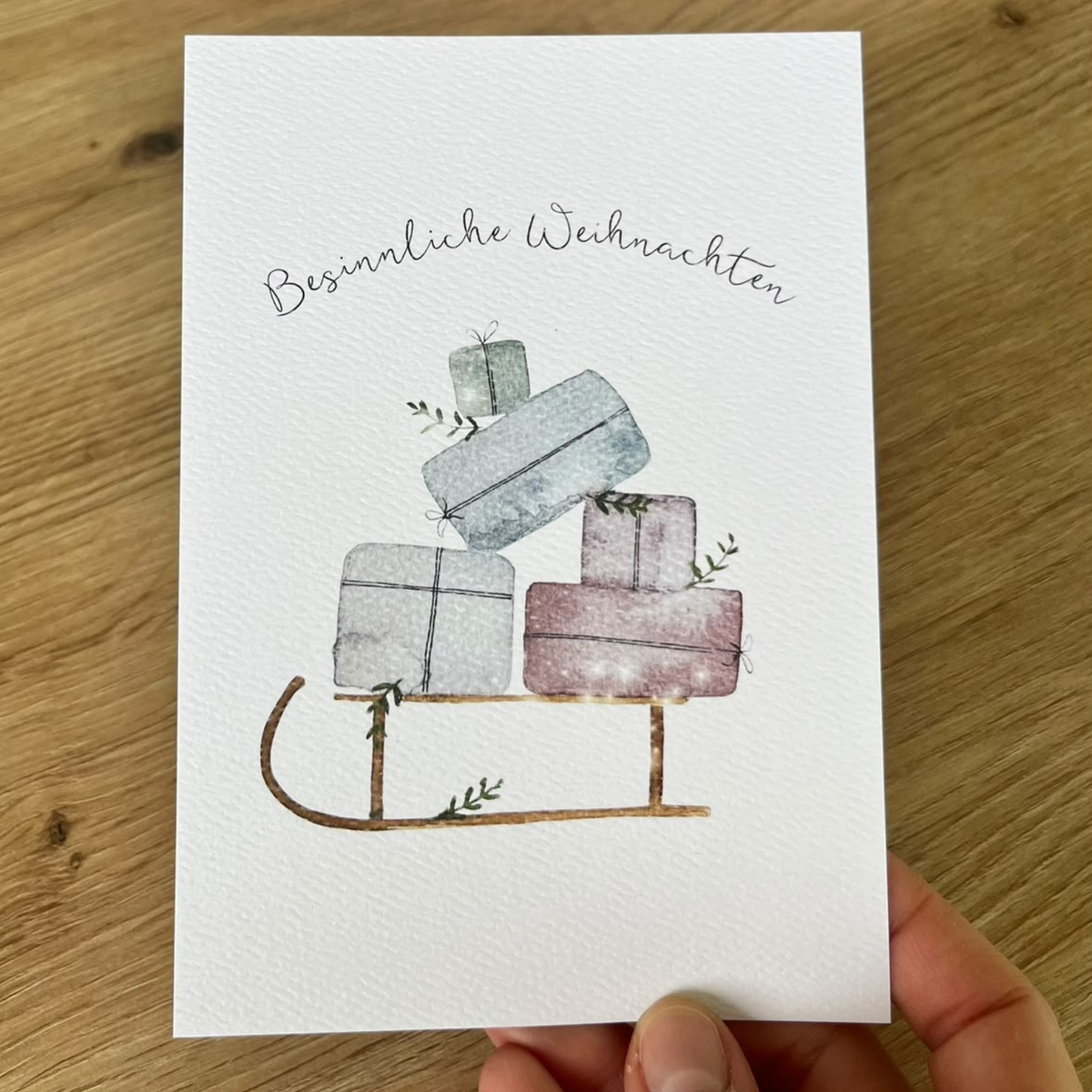 Grußkarte Besinnliche Weihnachten von Christinas Kartenkunst