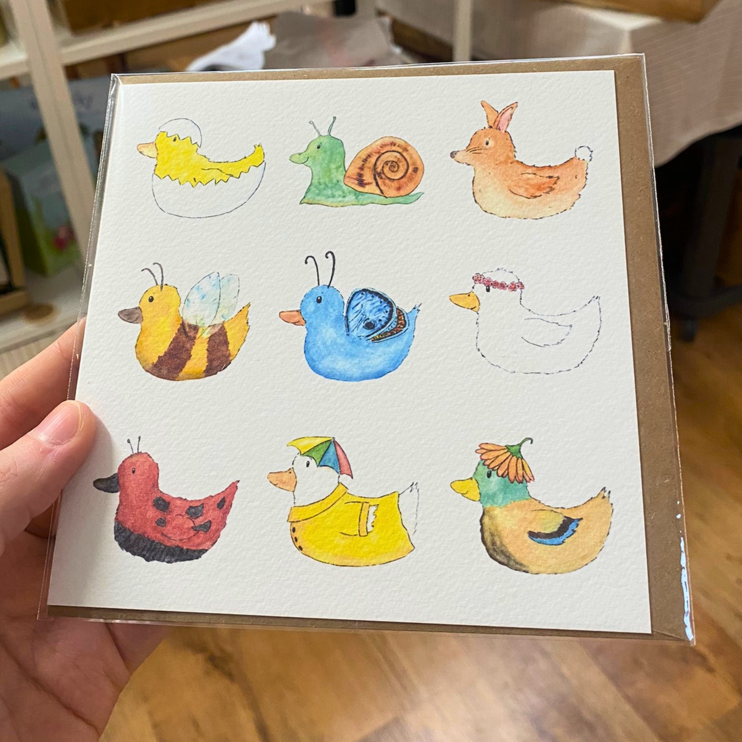 große Karte Frühlingsentenmotive von JT.art