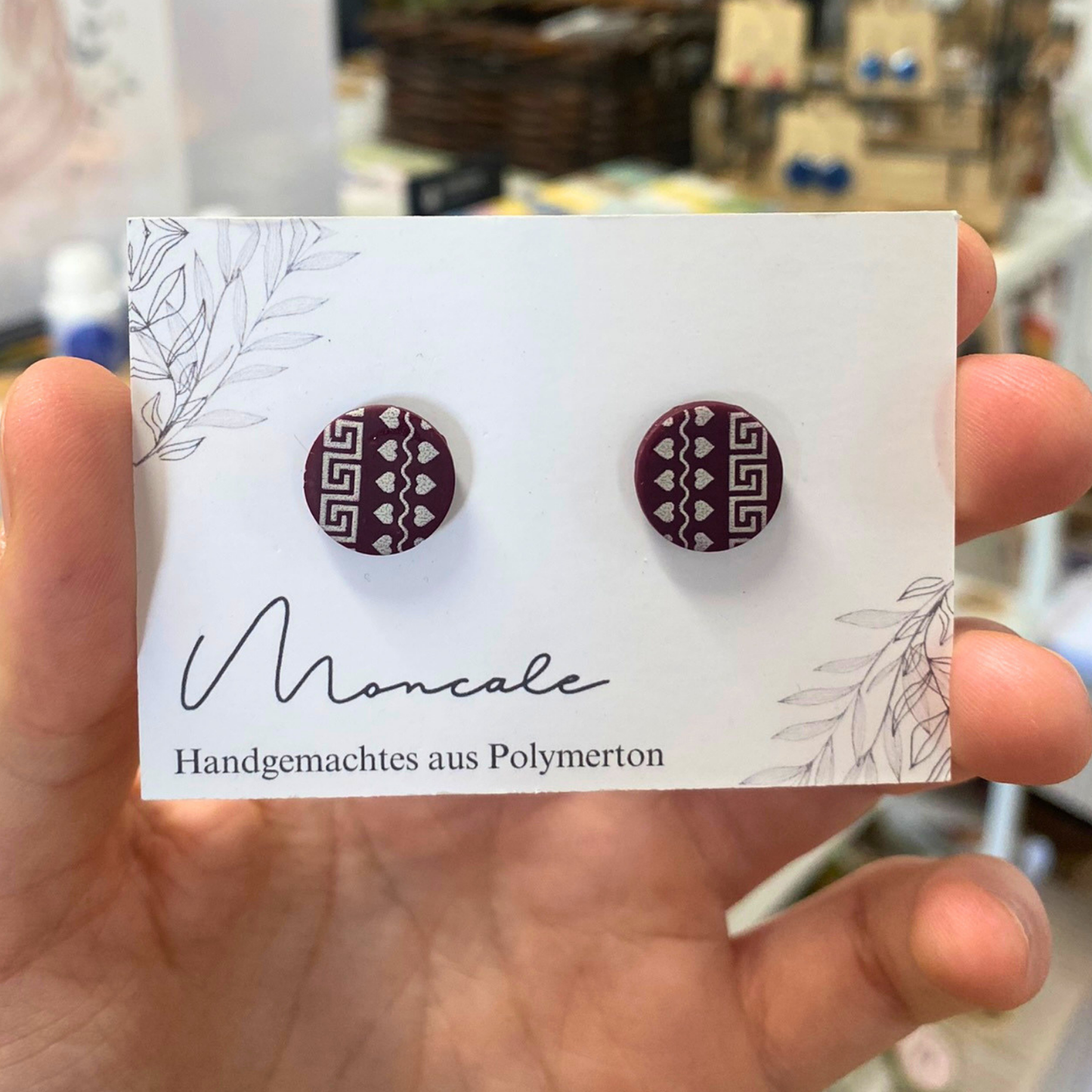 Ohrstecker Muster aus Polymerton von Moncale