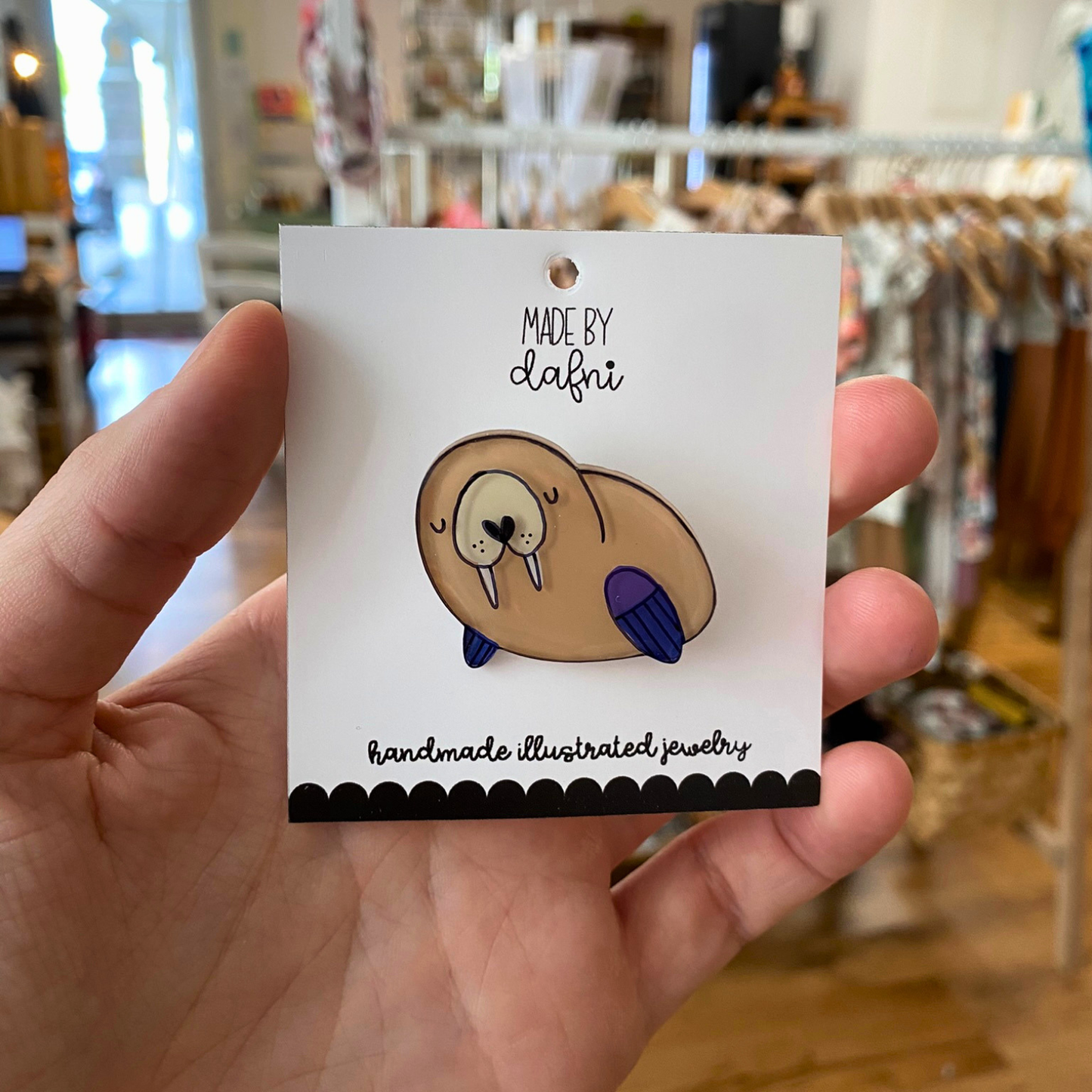 Brosche Walross von madebydafni
