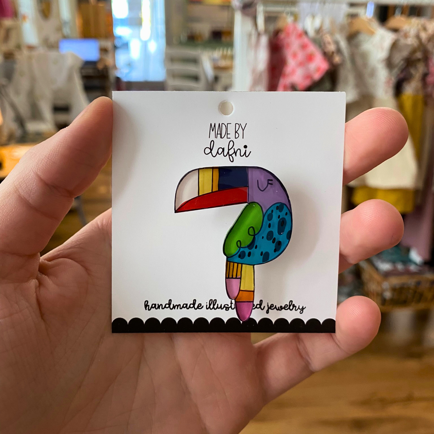 Brosche Papagei von madebydafni