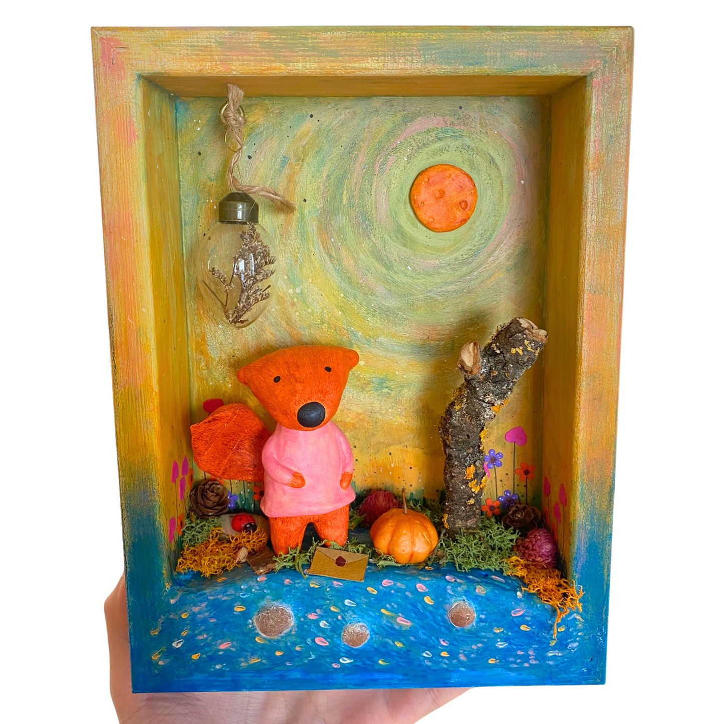 Handgemaltes 3D - Bild mit Matachito Figur von Dr. Matachitos