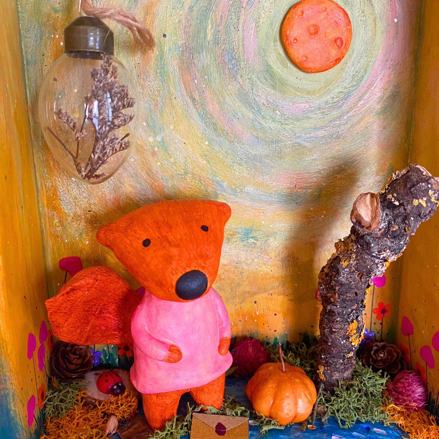 Handgemaltes 3D - Bild mit Matachito Figur von Dr. Matachitos
