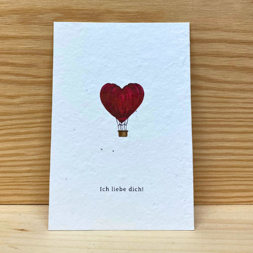 Ich liebe dich Karte - bezaubernde Worte die Blühen