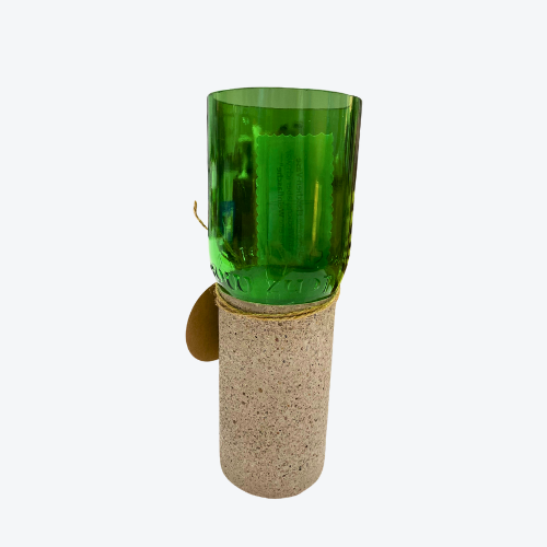 Upcycle Love - Beton Flaschenvase und Windlicht