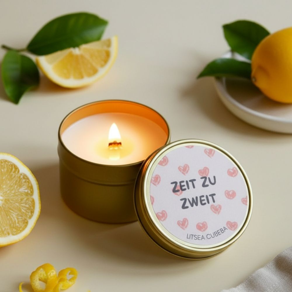 Duftkerze - Litsea Cubeba (Zitrusduft) von Naturotheke