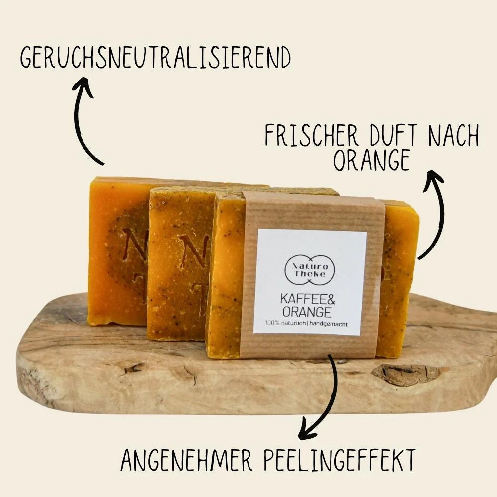 Kaffee und Orange Peelingseife von Naturotheke