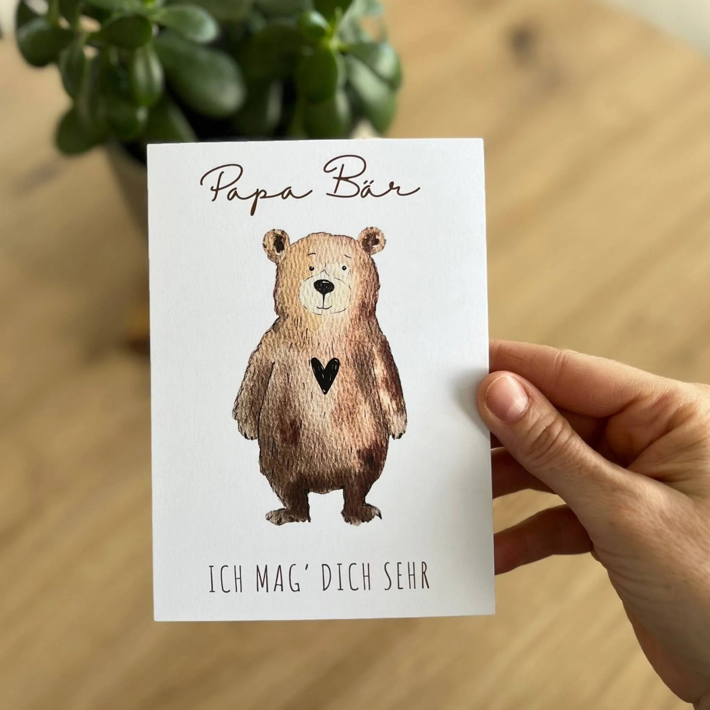 Grußkarte Papa Bär von Christinas Kartenkunst