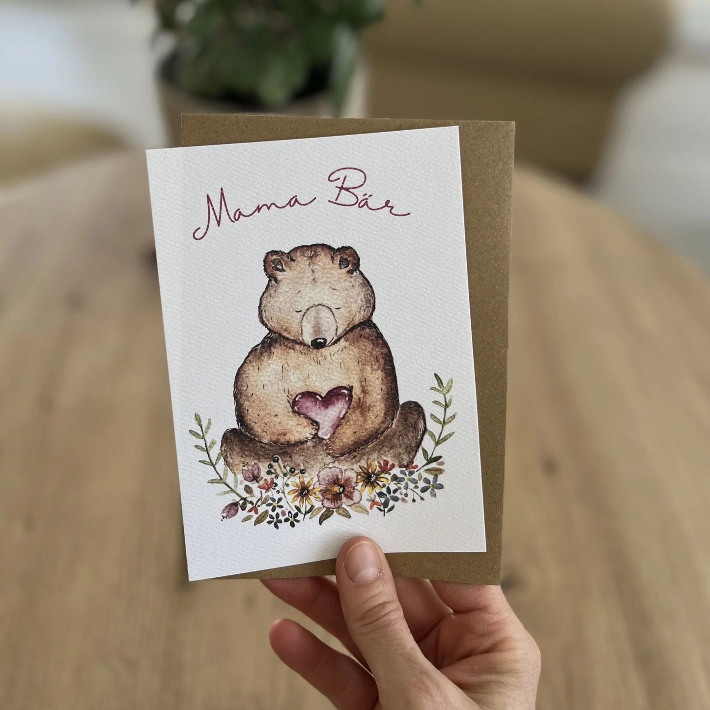 Grußkarte Mama Bär von Christinas Kartenkunst
