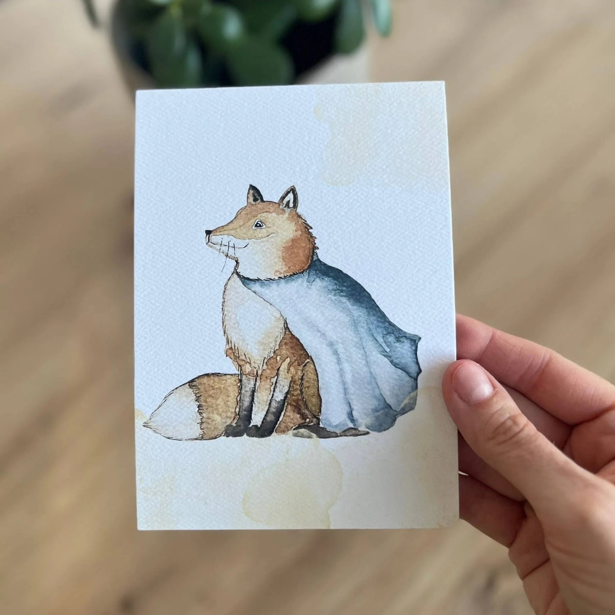 Grußkarte Superfuchs von Christinas Kartenkunst