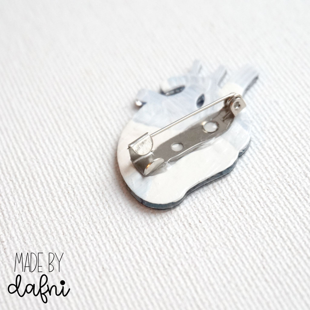 Brosche blaues Herz von madebydafni