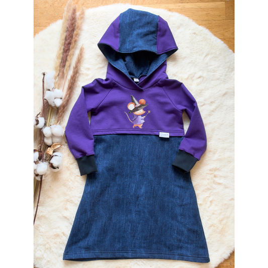Cropped Sweatkleid Hexenmaus Bio Größe 98 von LAROAH