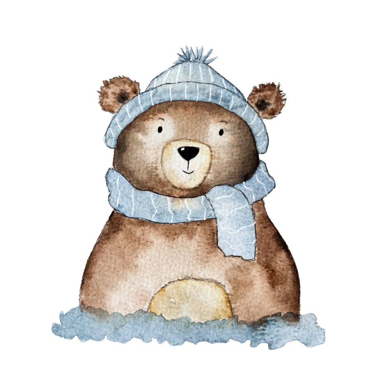 weihnachtliches Bügelbild Winterbär von Christinas Kartenkunst