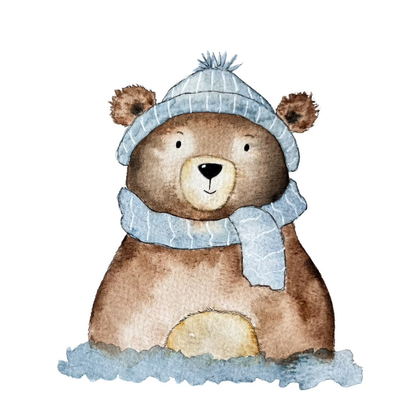 weihnachtliches Bügelbild Winterbär von Christinas Kartenkunst