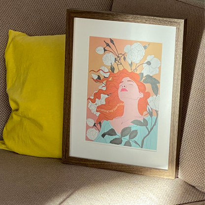 A4 Print - A Woman in Bloom von Ayseratopia