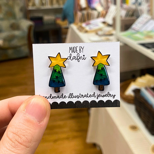 Ohrstecker Christbäume 1 von madebydafni