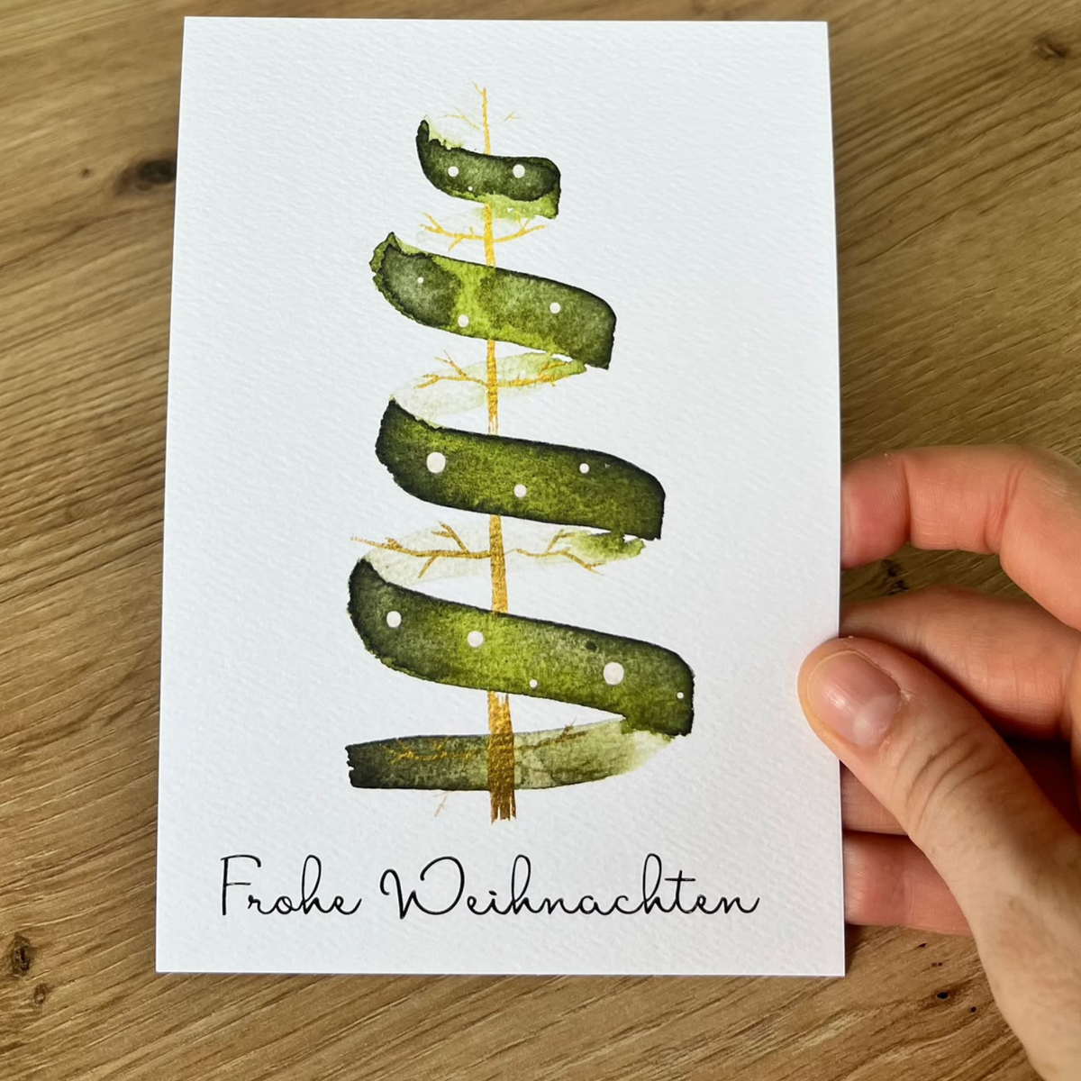 Grußkarte Frohe Weihnachten Baum von Christinas Kartenkunst