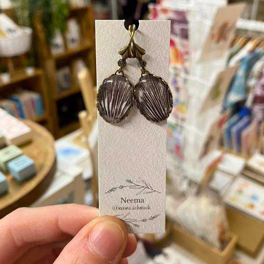 Ohrringe Print Pilzsporen Oval (OriPriOv) von Neema Schmuck