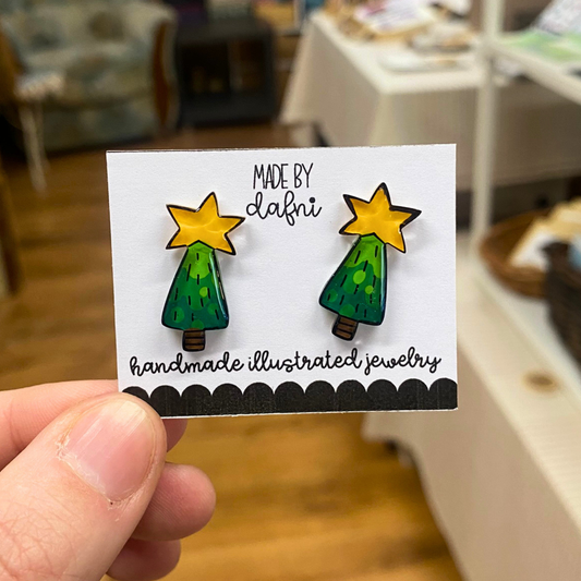 Ohrstecker Christbäume 2 von madebydafni