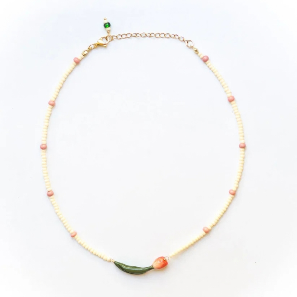 Tulpenkette orange silber von Studio Sunbird