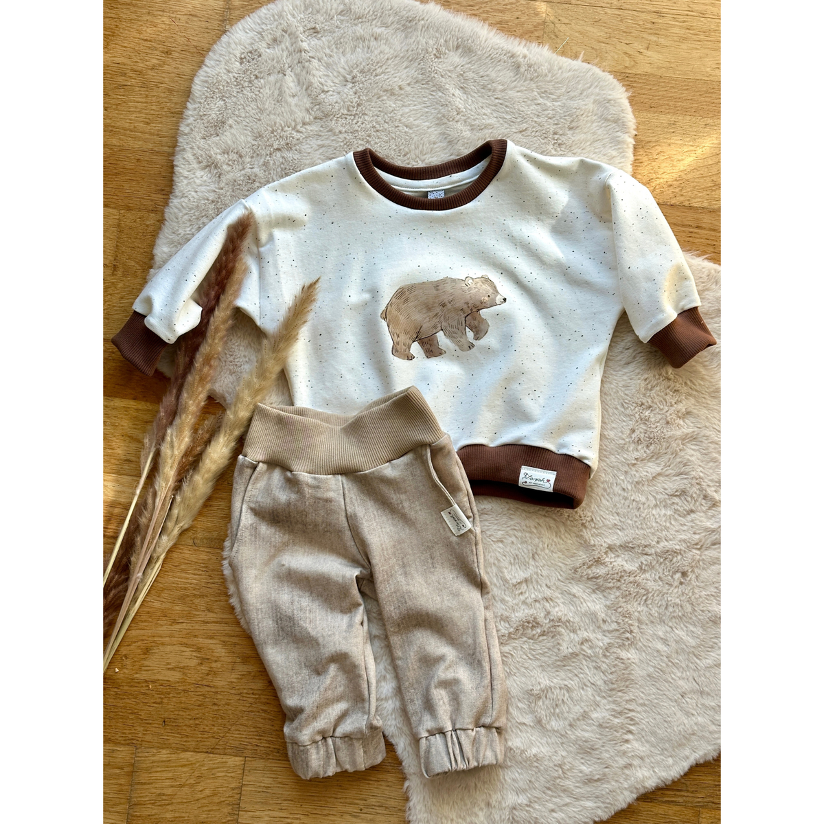Set Sweater + Jogger Bio Bär Größe 74 von LAROAH