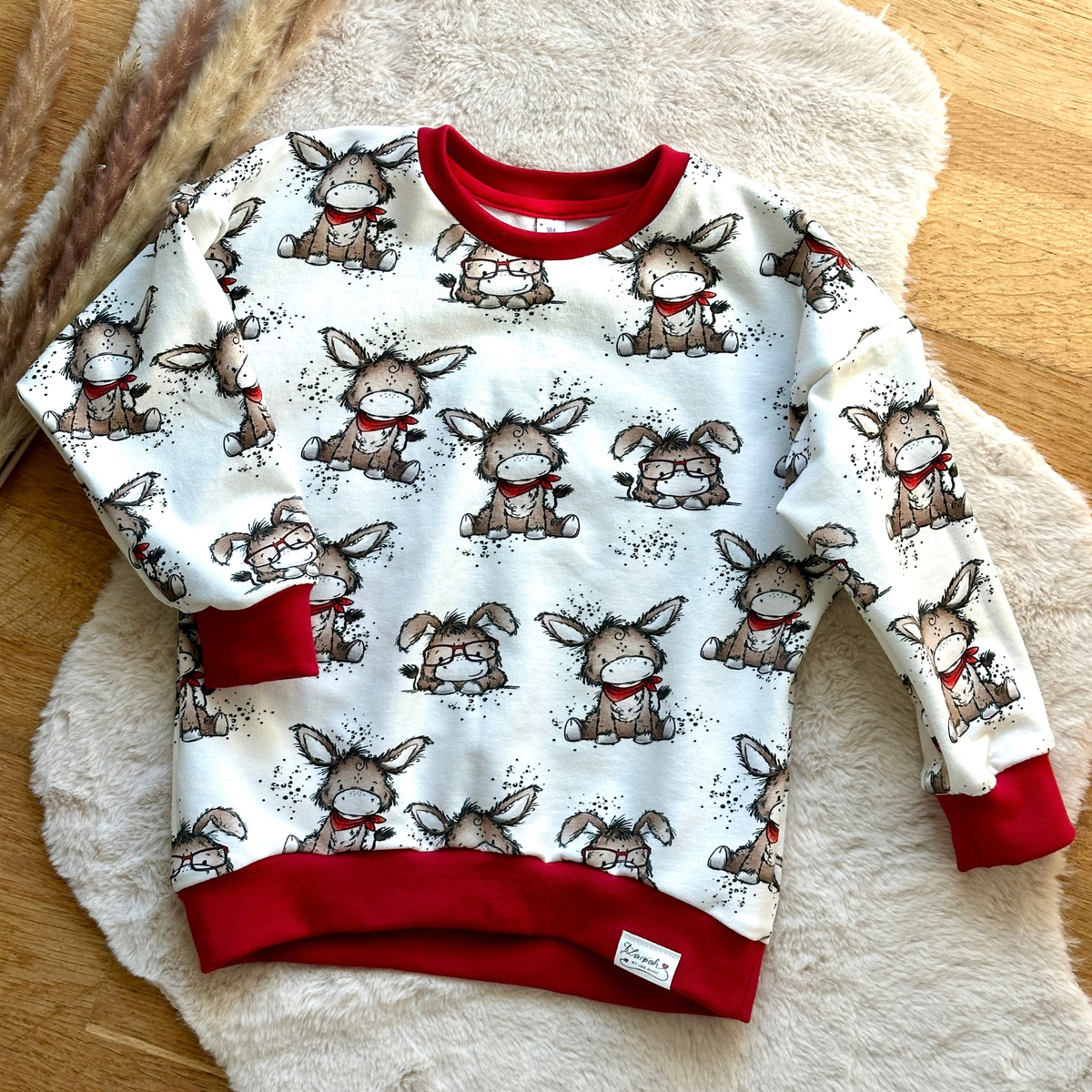 Sweater Bio Esel Größe 104 von LAROAH