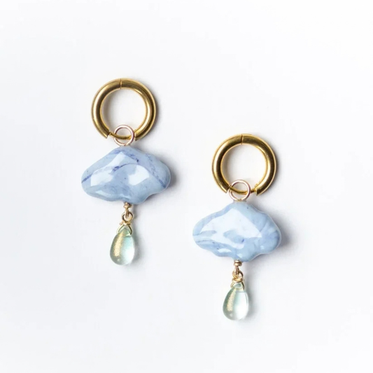 Ohrringe Wolken gold von Studio Sunbird