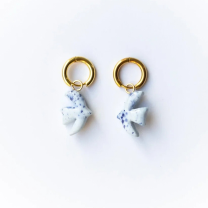 Ohrringe Vögel gold von Studio Sunbird