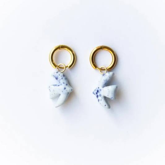 Ohrringe Vögel gold von Studio Sunbird