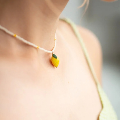Zitronen Kette gold von Studio Sunbird