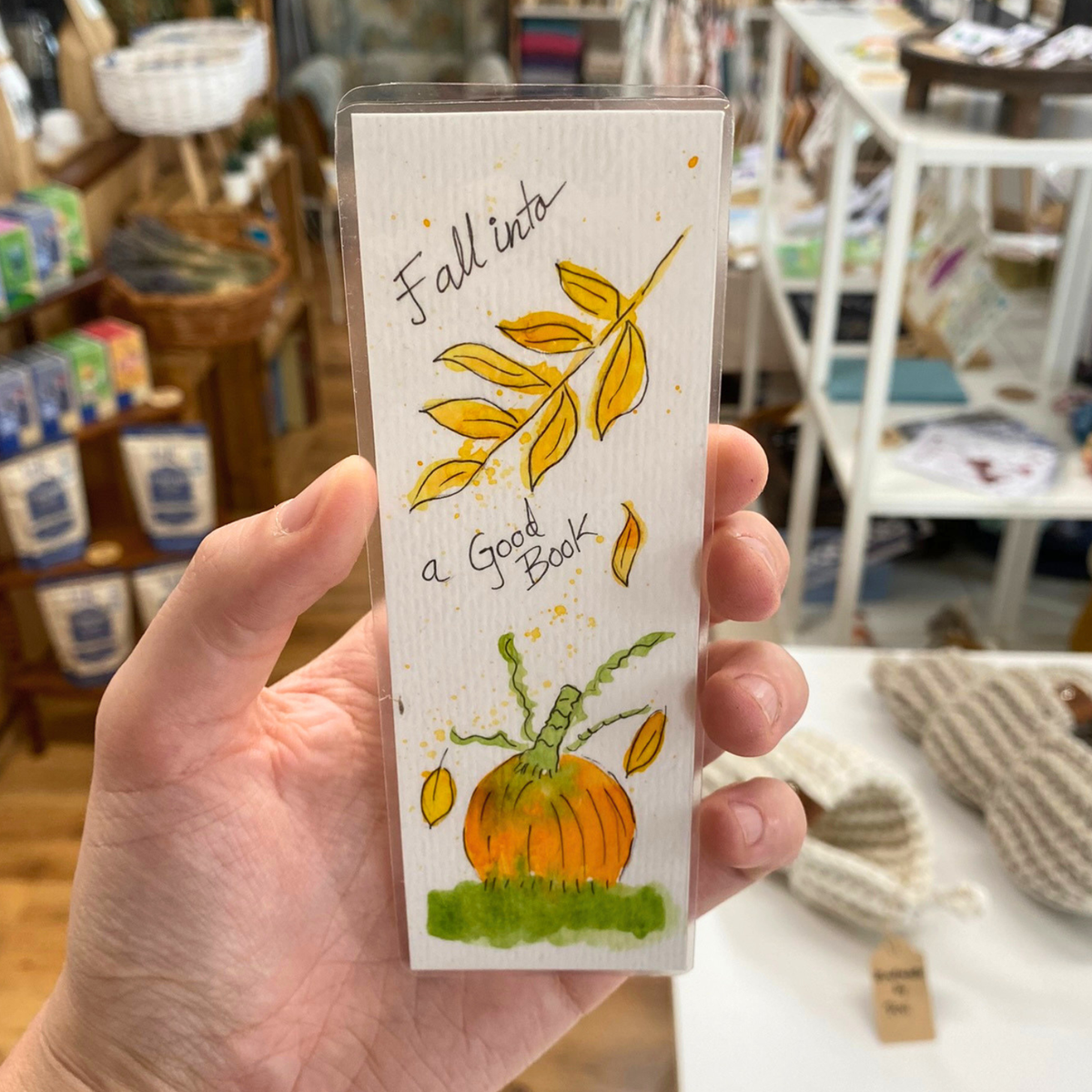 Handbemaltes Lesezeichen – Herbst | Handgemachtes Unikat für Bücherfreunde von books by yen