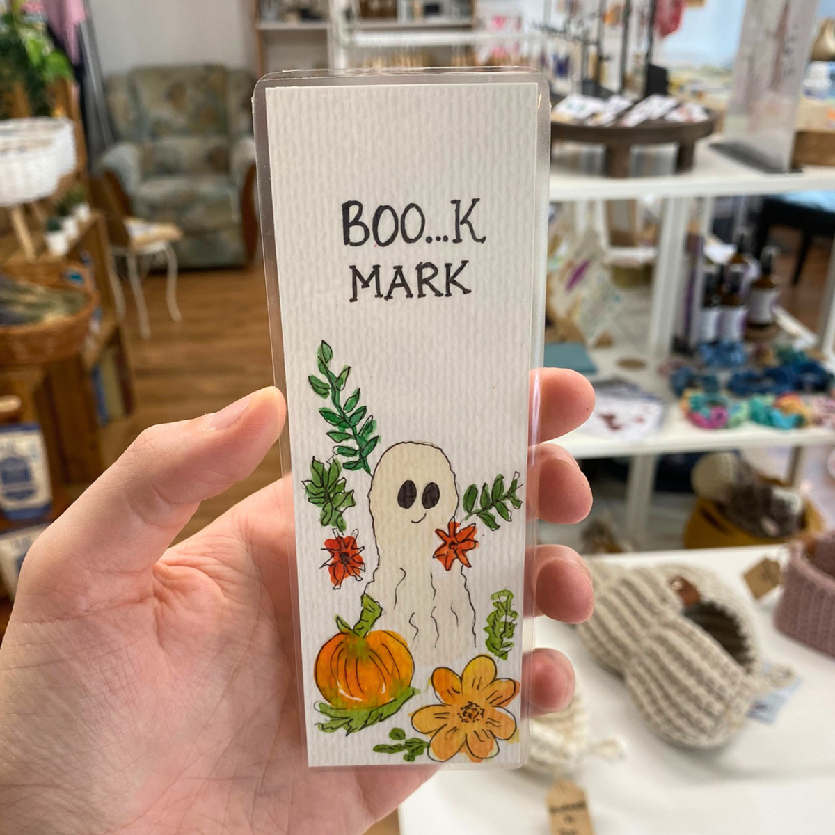Handbemaltes Lesezeichen – Halloween | Handgemachtes Unikat für Bücherfreunde von books by yen