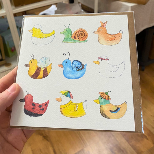 große Karte Frühlingsentenmotive von JT.art
