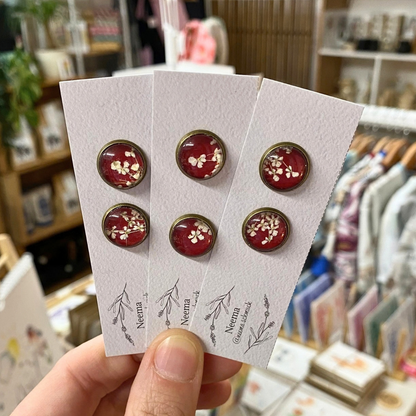 Ohrstecker Dolde Rot (OstDRot) von Neema Schmuck