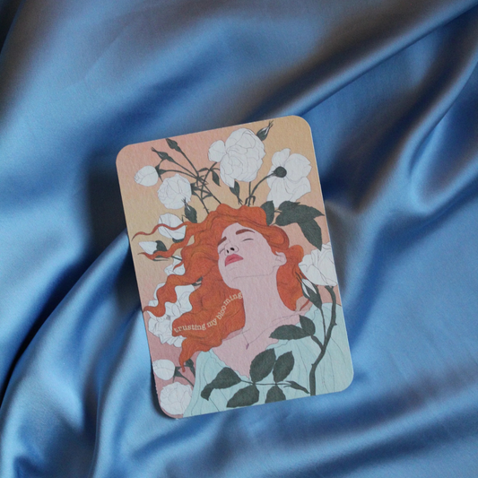 Kunstkarte A woman in Bloom von Ayseratopia