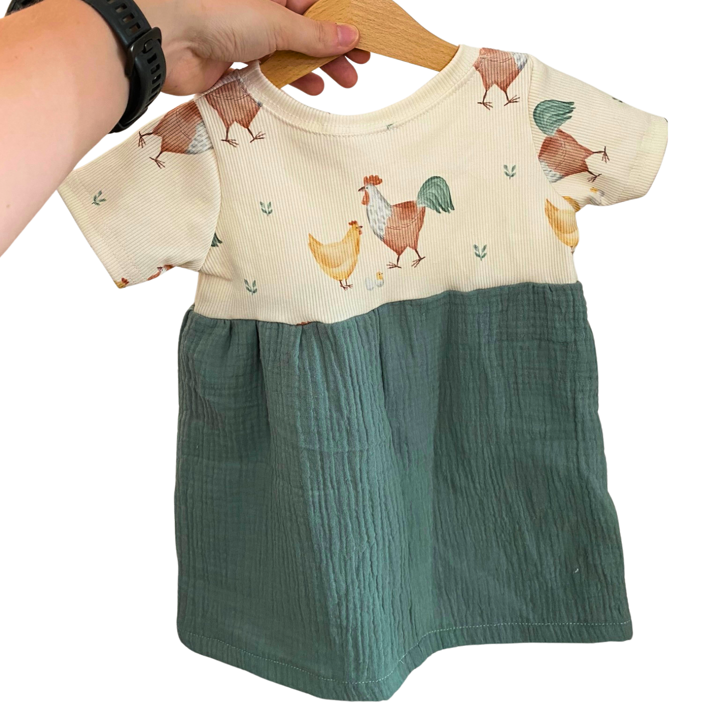 Hühnerkleid Größe 74 von Echt Herzig