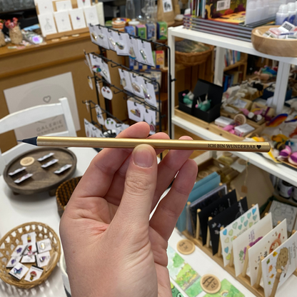 goldener Bleistift - Ich bin wunderbar von Christinas Kartenkunst