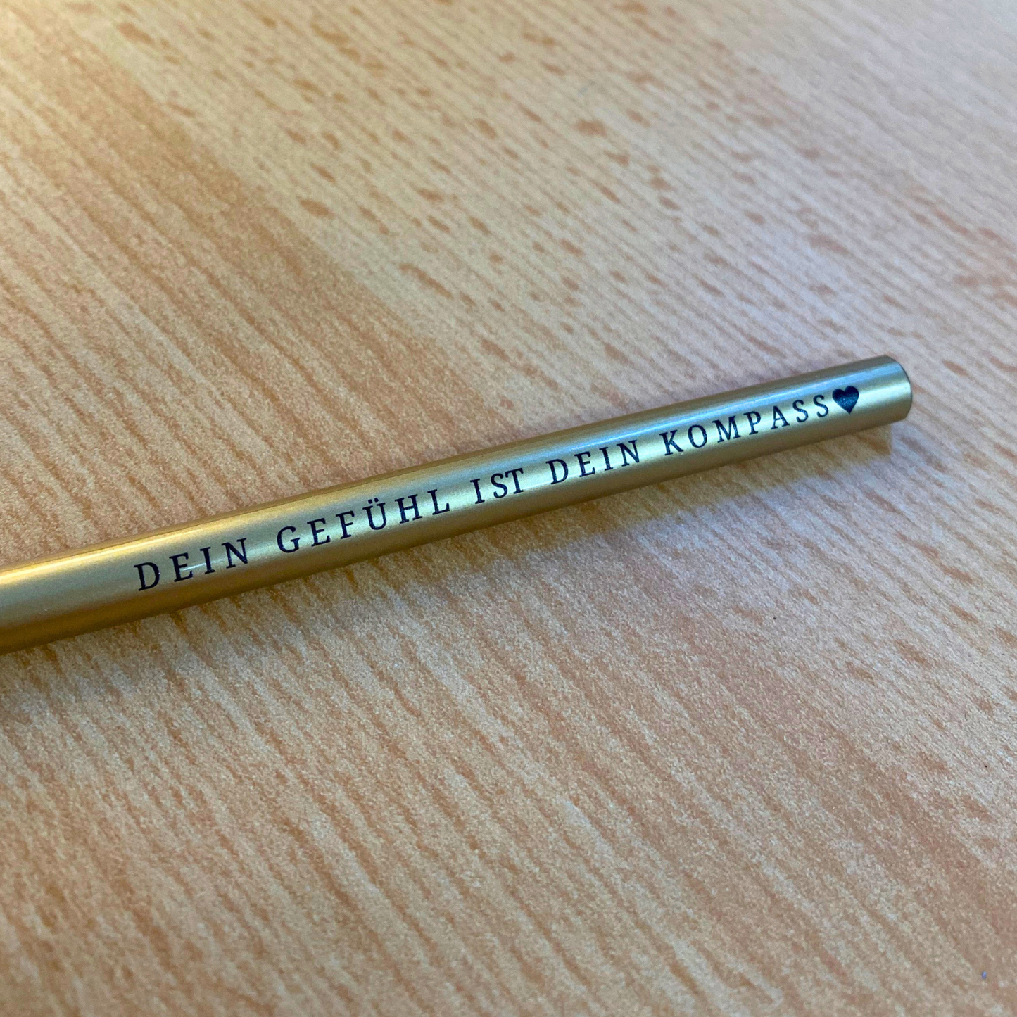 goldener Bleistift - dein Gefühl ist dein Kompass von Christinas Kartenkunst