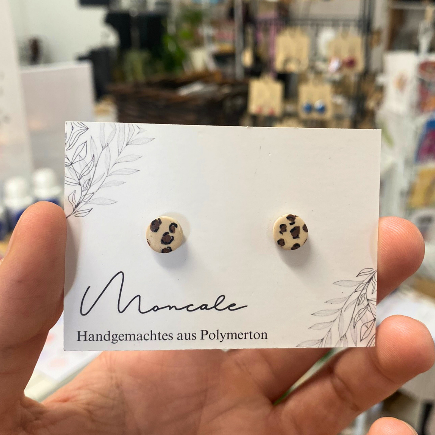 Ohrstecker Flecken aus Polymerton von Moncale