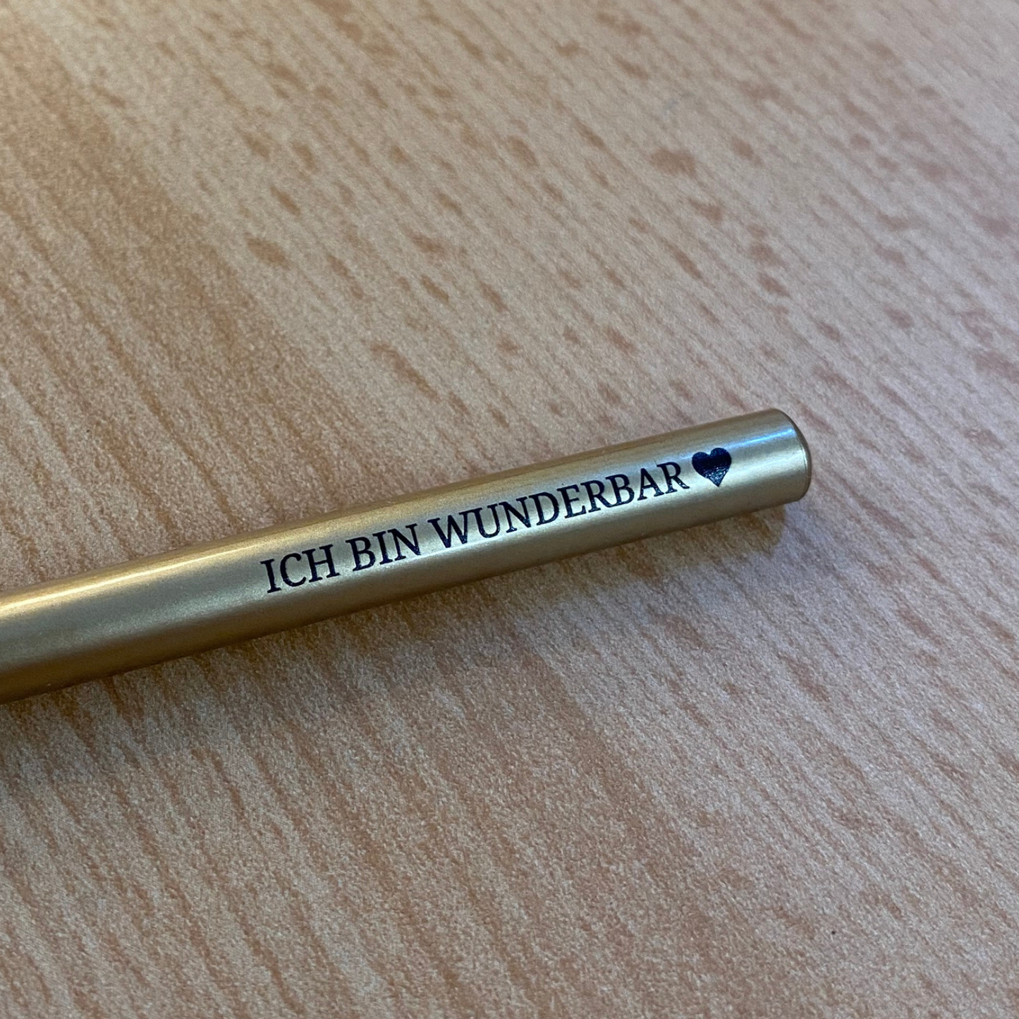 goldener Bleistift - Ich bin wunderbar von Christinas Kartenkunst