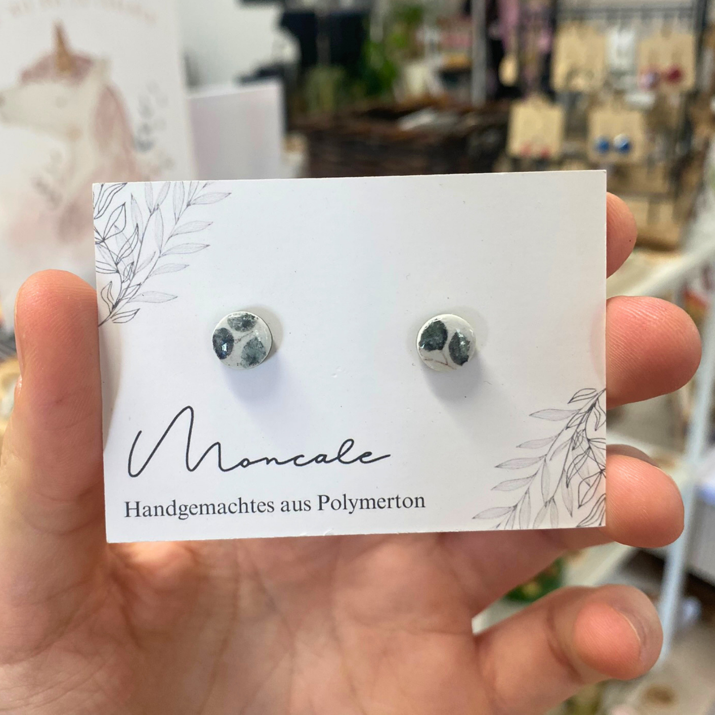 Ohrstecker Blätter aus Polymerton von Moncale