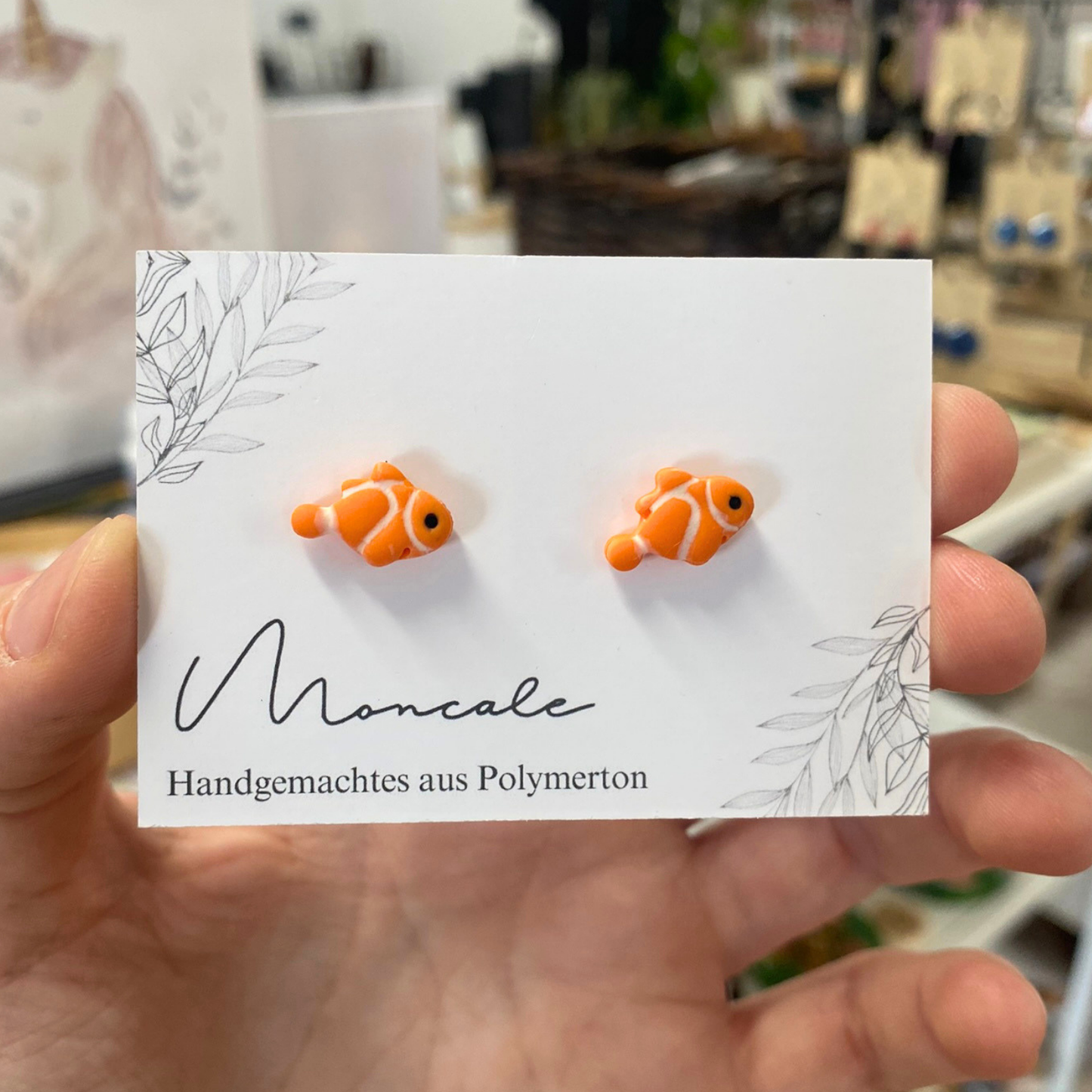 Ohrstecker Clownfisch aus Polymerton von Moncale