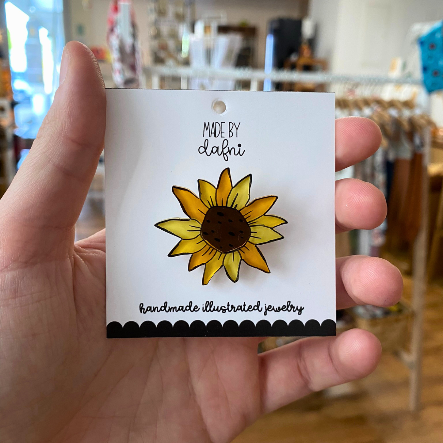 Brosche Sonnenblume von madebydafni