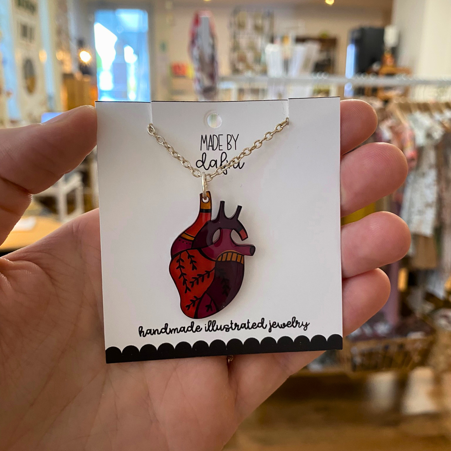 Kette klein Herz rot von madebydafni