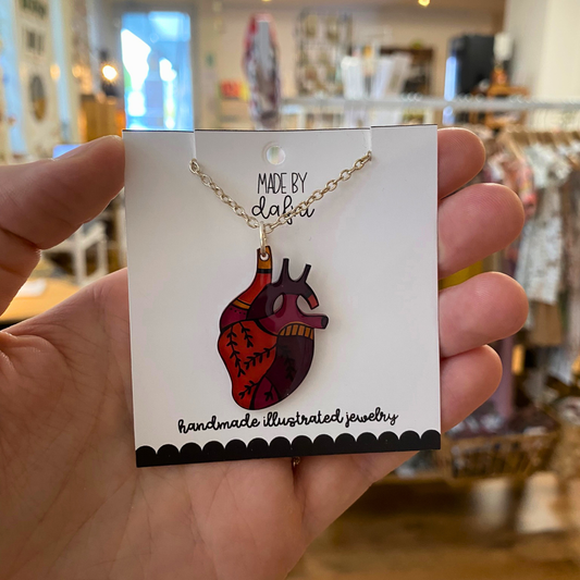 Kette klein Herz rot von madebydafni