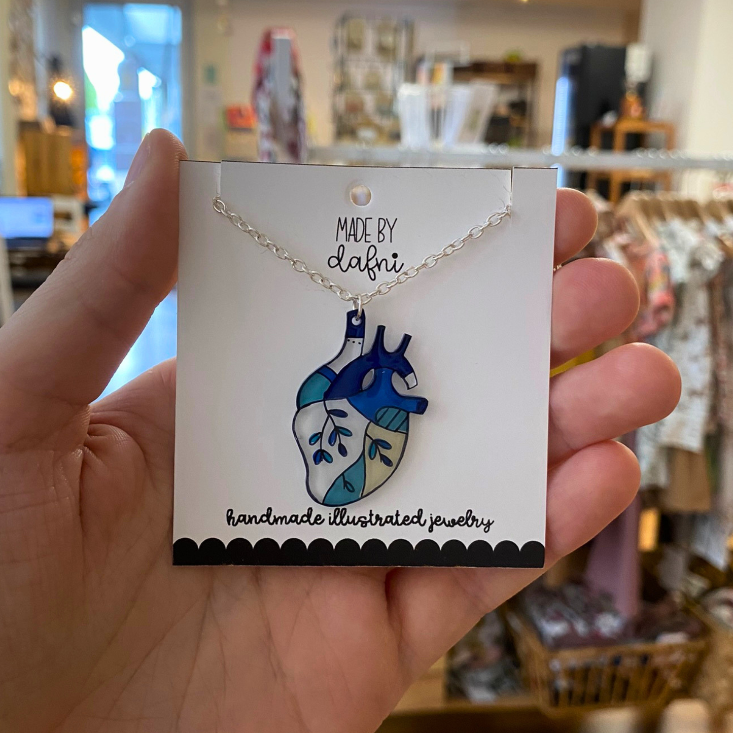 Kette klein Herz blau von madebydafni