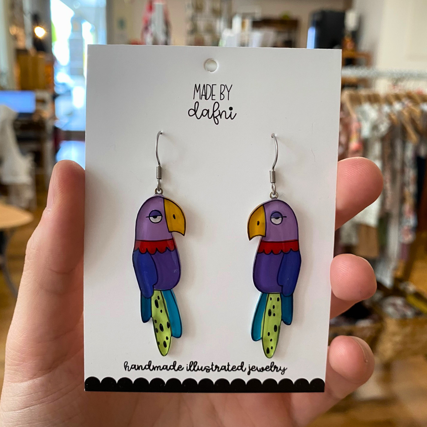 Ohrringe Papagei von madebydafni